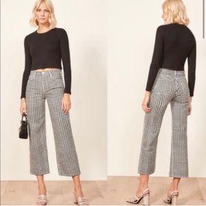 Reformation Fawcett Gingham Pants